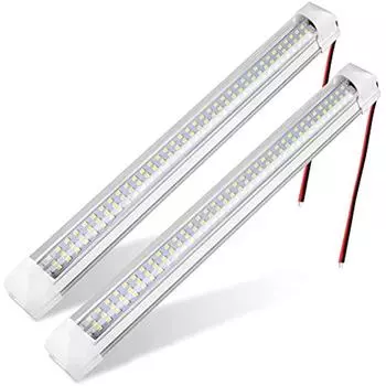 2 X 108 Светодиодное внутреннее освещение 12 В 6 Вт Светодиодная лента с выключателем Вкл/Выкл Освещение салона автомобиля Светодиодная лампа для чтения Люминесцентная лампа для автодома Ван 37x8x4cm