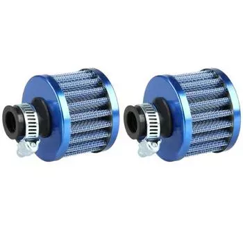 2 X 12 мм мини-синий универсальный автомобильный конусный двигатель холодный чистый воздухозаборник фильтр турбовентилятор транспортное средство 2pcs чёрный