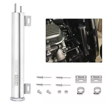 2 x 13 дюймов из нержавеющей стали, переливной резервуар для бутылки с баком, банка для модификации автомобиля, охлаждение радиатора