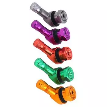 2 X Cnc мотоциклетный 90 градусов угол колеса покрышки стержень бескамерный клапан алюминий оранжевый