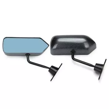 2 X Регулируемое боковое зеркало заднего вида в стиле F1, синее зеркало из углеродного волокна