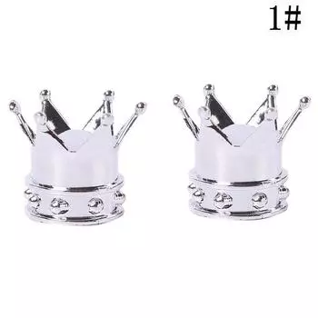2 x Универсальные колпачки для воздушных клапанов шин Golden Crown для автомобилей, грузовиков, велосипедов, колесных дисков золотой