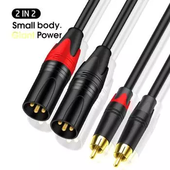 2-xlr штекер на 2-rca штекер аудиокабель провод для усилителей Hi-Fi стерео аудиосистемы микширование динамиков 1 meter