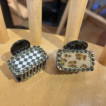 2 заколки с леопардовым принтом, высокий фиксированный хвост God