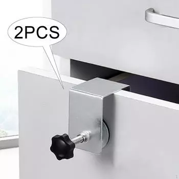 2 зажима для крепления ящиков, зажимы для установки шкафов, С-образный зажим для шкафов с винтом серебряный