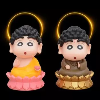 2 знака, дешевая распродажа, карандаш Шин-Чан, потому что Господь Будда, милая аниме-фигурка, игрушки 10 см