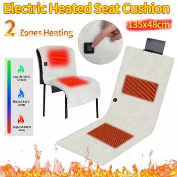2 зоны нагрева электрическая подушка для сиденья с подогревом 3 уровня водонепроницаемая теплая подушка для сиденья для зимнего кемпинга