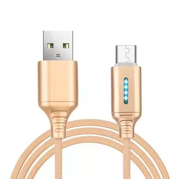 2A Новый Обновленный Android Type C Нейлоновый Кабель для Передачи Данных с Автоотключением Быстрая Зарядка USB Зарядное Устройство Android золотой