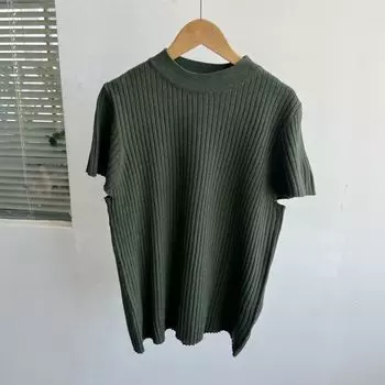 2B-16 Spring and Summer Elegant Idle Style Comfortable Soft plus Size Women s Top Pullover Large Underarm! D25-4 Green 1X