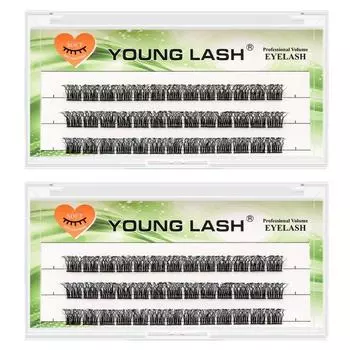 2box Individual 3D Fluffy False Eyelash Natural Wavy Lashes Wool Curled Lashes Eyelash Beginner 10mm