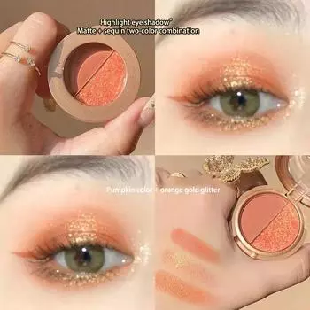 2Color Eye Shadow Plate Eyeshadow Girl Beginner Makeup Подставка для теней для век Sculpture Highlight Cosmetic For Girls Accessories