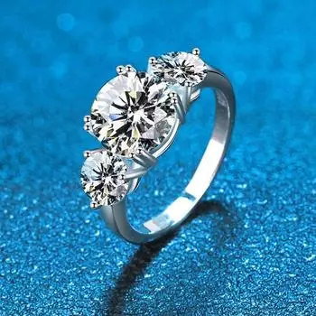 2ct 100% муассанит бриллиантовое кольцо для женщин S925 стерлингового серебра с покрытием из белого золота 18 карат обручальное кольцо кольца невесты ювелирные изделия 10