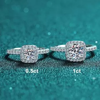 2CT D Цвет VVS1 Муассанит Кольцо Стерлингового Серебра 925 пробы Вечное Кольцо Женское Обручальное Свадебное Роскошное Ювелирное Кольцо Сертифицировано 5
