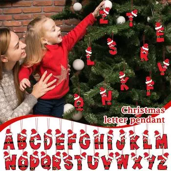 2D 26 букв Рождественские украшения Акриловые плоские Рождественские елки Украшения для дома Украшения One Size