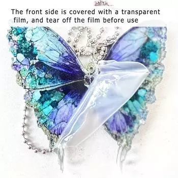 2D Acrylic Colorful Butterfly Pendant Car Interior Hanging Ornament Rearview Mirror Accessories Festival Decoration Accessories