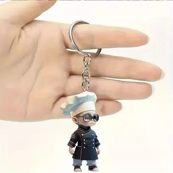 2D акриловые брелки с плоским мотивом шеф-повара, украшения на Рождество, День благодарения, подарки на день рождения, ключи от машины, рюкзак, декоративные подвески