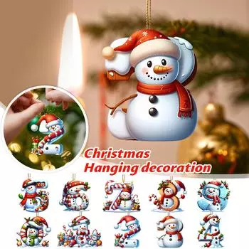 2D Акриловые Плоские Рождественские Буквы Украшения Подвесные Рождественские Буквы Алфавита Для Рождества One Size