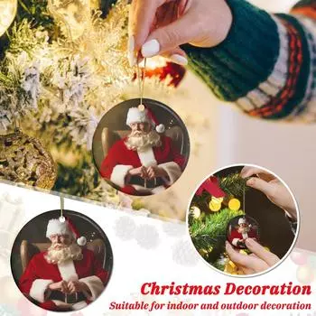 2D Акриловые Плоские Рождественские Буквы Украшения Подвесные Рождественские Буквы Алфавита Для Рождества One Size