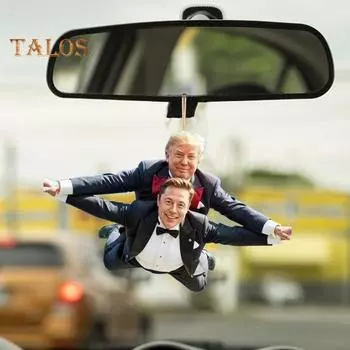 2D акриловый кулон рождественское украшение с шнурком легко повесить легкий подвесной декор автомобильные аксессуары C