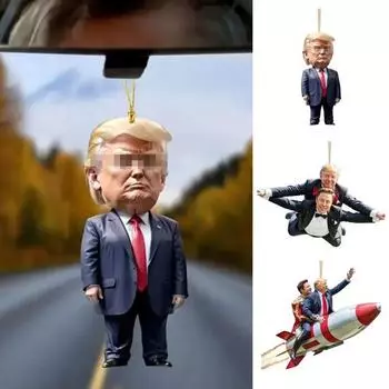 2D акриловый кулон рождественское украшение с шнурком легко повесить легкий подвесной декор автомобильные аксессуары C