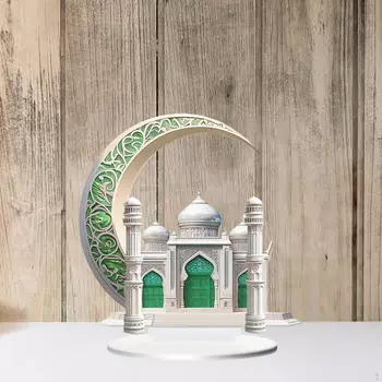 2D Акриловый Лунный Замок Узор Настольный Знак Настольный Орнамент Аксессуары Многофункциональный Водонепроницаемый