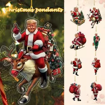 2D Акриловый Рождественский Подвесной Декор, Украшения Для Дома, Рождественские Украшения One Size армия зеленый