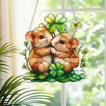2D Белка Подвеска Клевер Печать Акриловая Конструкция Главная Кухня Автомобиль Подвесной Подвесной