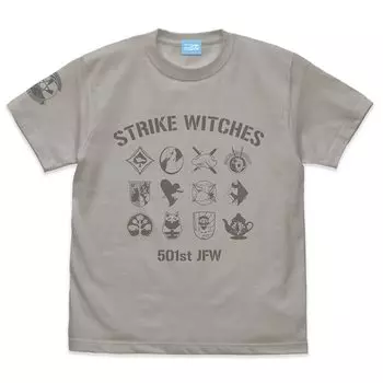 2D Cospa 501st Joint Fighter Wing Strike Witches ROAD to BERLIN Strike Witches Personal Mark T-shirt LIGHT GRAY L size