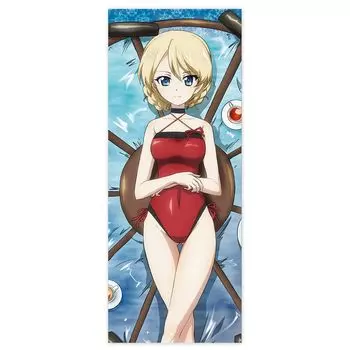 2D Cospa Girls Panzer Final Chapter Darjeeling Hybrid Face Towel Red Swimsuit [Official] & Ver.