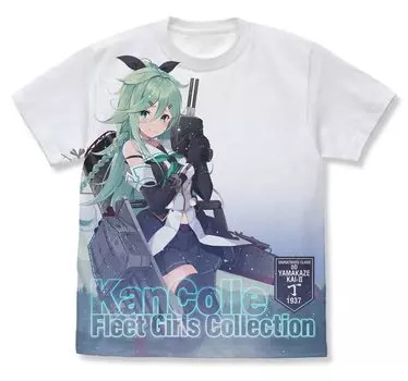 2D Cospa Kantai Collection -KanColle- Футболка Yamakaze Kai Nicho с полной графикой БЕЛАЯ, размер L, хлопок