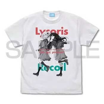 2D Cospa Licorice Recoil Senzoku & Takina T-shirt WHITE XL size