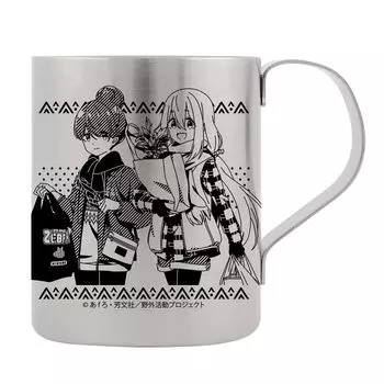 2D Cospa SEASON Оригинальная иллюстрация Рин Надешико, двухслойная кружка из нержавеющей стали с принтом «Зебра» [Официально] «Yuru Camp 3» и вер.