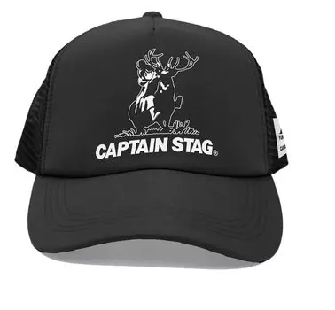 2D Cospa x Captain Stag Yuru x Captain Stag Mesh Cap BLACK Yuru Camp Camp