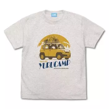 2D Cospa Yuru Car Toba Sensei Chiaki Aoi OATMEAL Лагерная футболка размера L «Yuru Camp» и версия 2.0