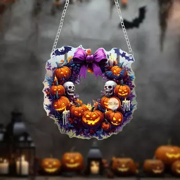 2D Door Sign with Rope Welcome Disc Pendant for Backyard Farmhouse Lawn Style A Style A