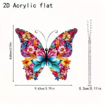 2D Игривая Мультяшная Акриловая Подвеска с Красочными Цветами для Декора Автомобиля