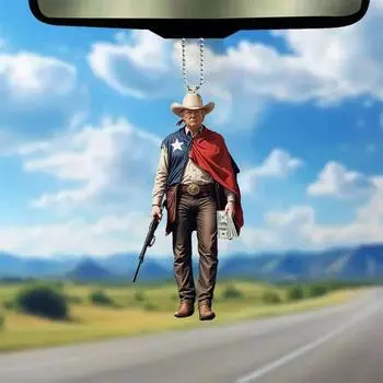 2D новый акриловый плоский автомобильный интерьер зеркало заднего вида подвеска украшение для дома 1 шт красный