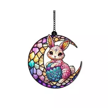 2D Пасхальное яйцо Акриловая плоская печать, подходит для украшения стен дома, подвешивания и подвешивания One Size