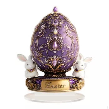 2D пасхальный кролик яйцо украшение акриловый знак коллекционные предметы подарок другу плоский настольный орнамент для Style D