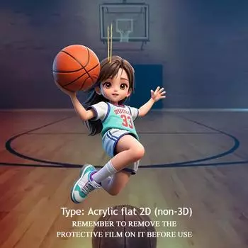 2D плоский акриловый материал баскетбол красивая женщина автомобиль зеркало заднего вида кулон брелок маленький кулон рюкзак кулон
