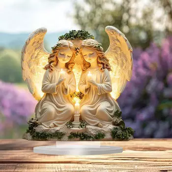 2D Плоский Ангел Акриловый Знак Декоративная Табличка Украшение Стола, Настольный Орнамент Для Кафе Гостиной