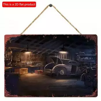 2D плоский деревянный знак 30*20 см винтажная табличка Настоящий гараж , идеально подходит для дома, офиса, гаража, декоративное настенное искусство, богато украшенный деревянный знак, деревянная конструкция 20*10cm