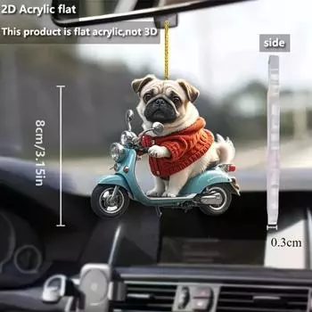 2D Плоский рождественский подарочный кулон. Висячие украшения. Подходит для подвески на зеркало заднего вида автомобиля. Украшение дома. Креативные подарки 8cm