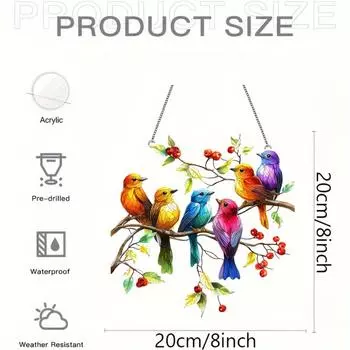 2D плоскостная цветная скульптура ловца птиц для стены, подходящая для подарков семье, друзьям, любителям животных, для внутреннего декора спальни, гостиной, дома, для наружного декора A