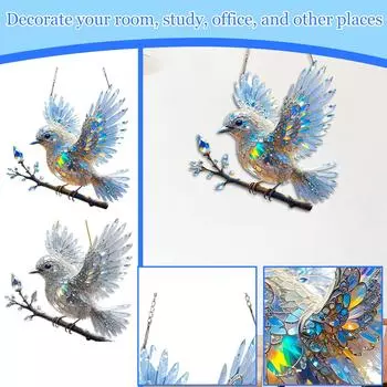2D Птичка Акриловая Подвеска для Гостиной Сада Праздничная Сцена Украшение Подвеска Подарок One Size