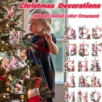 2D Рождественское украшение для ребенка Подарок для новорожденной мамы, персонализированное детское украшение на Рождество 2024 One Size