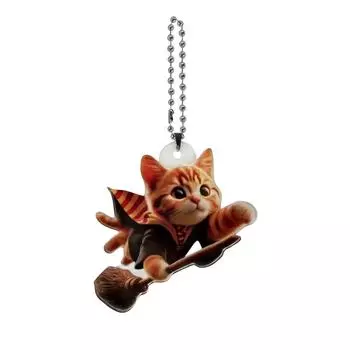 2D Симпатичный автомобильный акриловый плоский брелок для зеркала заднего вида One Size коричневый