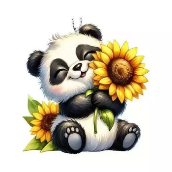 2D Забавный акриловый подсолнух панда подвеска для автомобиля для игривых потребностей в украшении интерьера