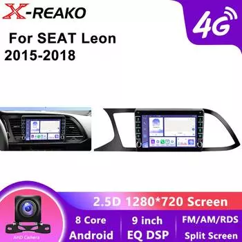 2din Android автомобильное радио для SEAT Leon 2015-2018 Carplay стереоплеер Авторадио WIFI GPS 4G 8-ядерная навигация FM/RDS 8 core 4GB+64GB