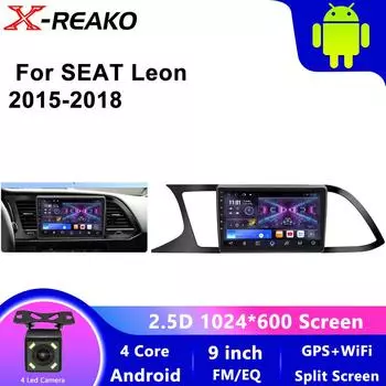 2din Android автомобильное радио для SEAT Leon 2015-2018 Carplay стереоплеер Авторадио WIFI GPS навигация FM/RDS 4 core 1GB+32GB carplay